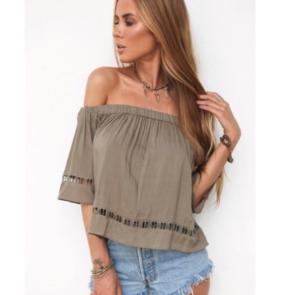 Off Shoulder Crop Top